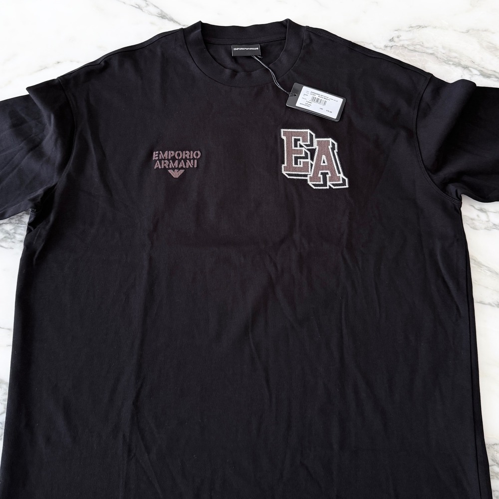 Emporio Armani Black Beauty Long Sleeve T-Shirt 1981 Milano XXL EM004892 AF13715